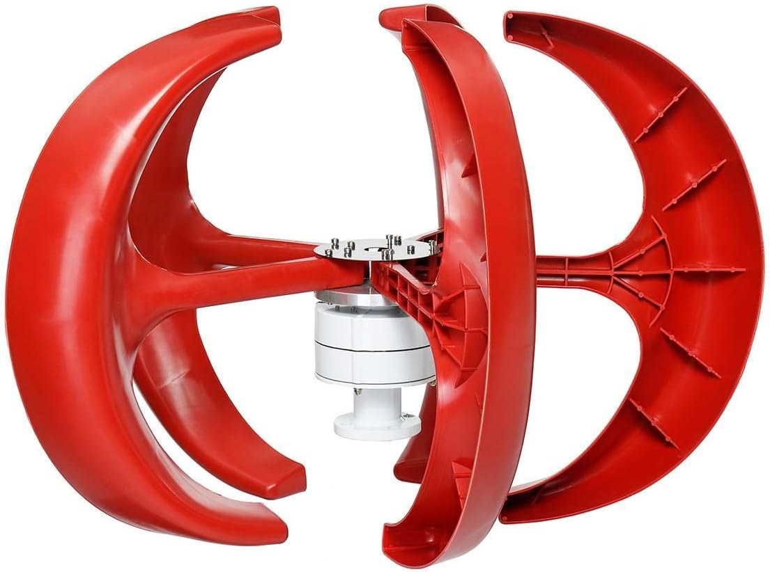 8000W Vertical Axis Lantern Wind Turbines Generator Motor Kit 5 Blades 12V 24V Electromagnetic For Home Hybrids Streetlight Use (24V)