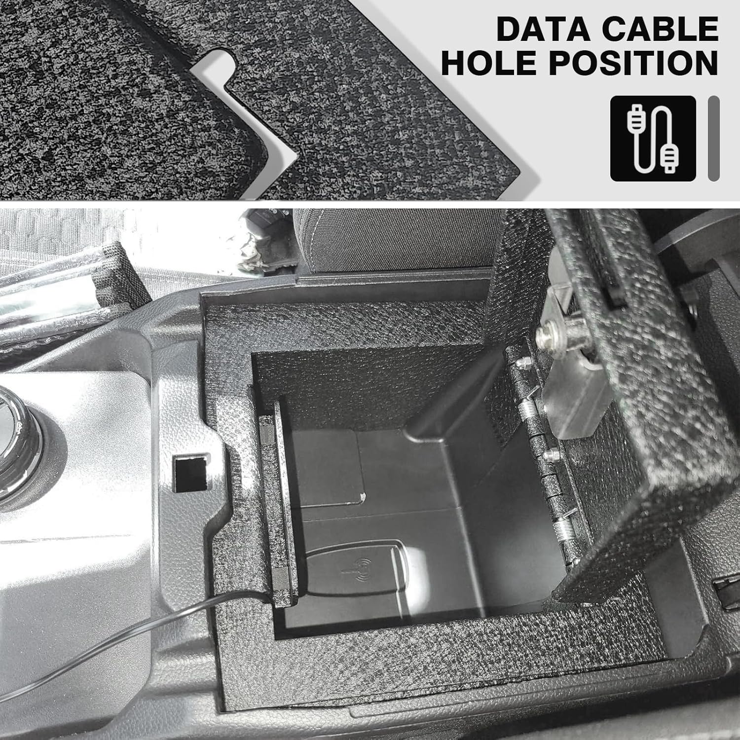 Muslogy Center Console Safe Lockbox Vault Compatible with Ford Ranger 2024 2025 Accessories Console Vault Box Gun Safe Armrest Extra Storage Safety High Security 4 Digit Combination Lock with Key