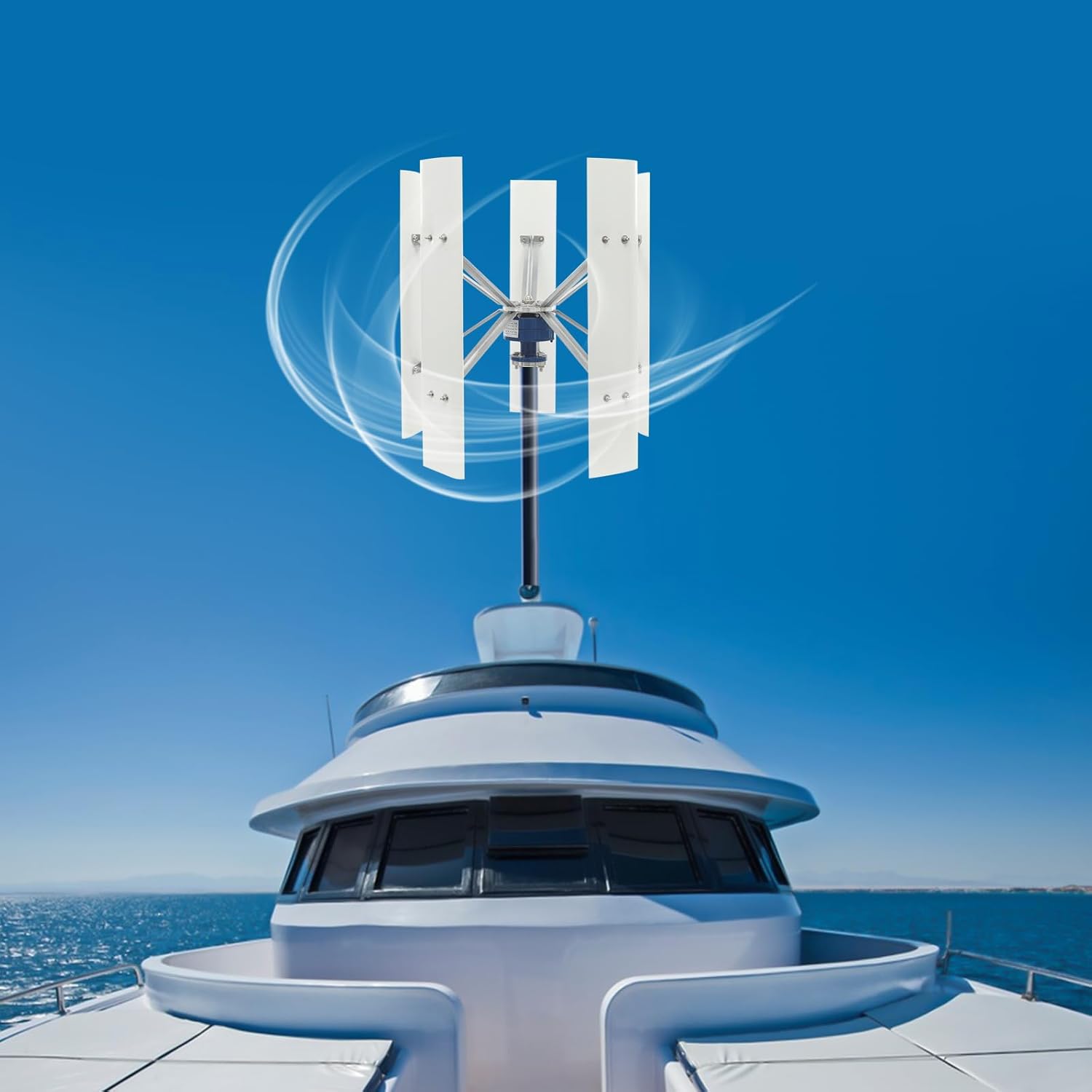 5-Blade Wind Turbine Generator, 500W Wind Power Turbine Generator Kit W/Controller, Vertical Axis Wind Turbine Generator for Home, Boat, RVs, Streetlights