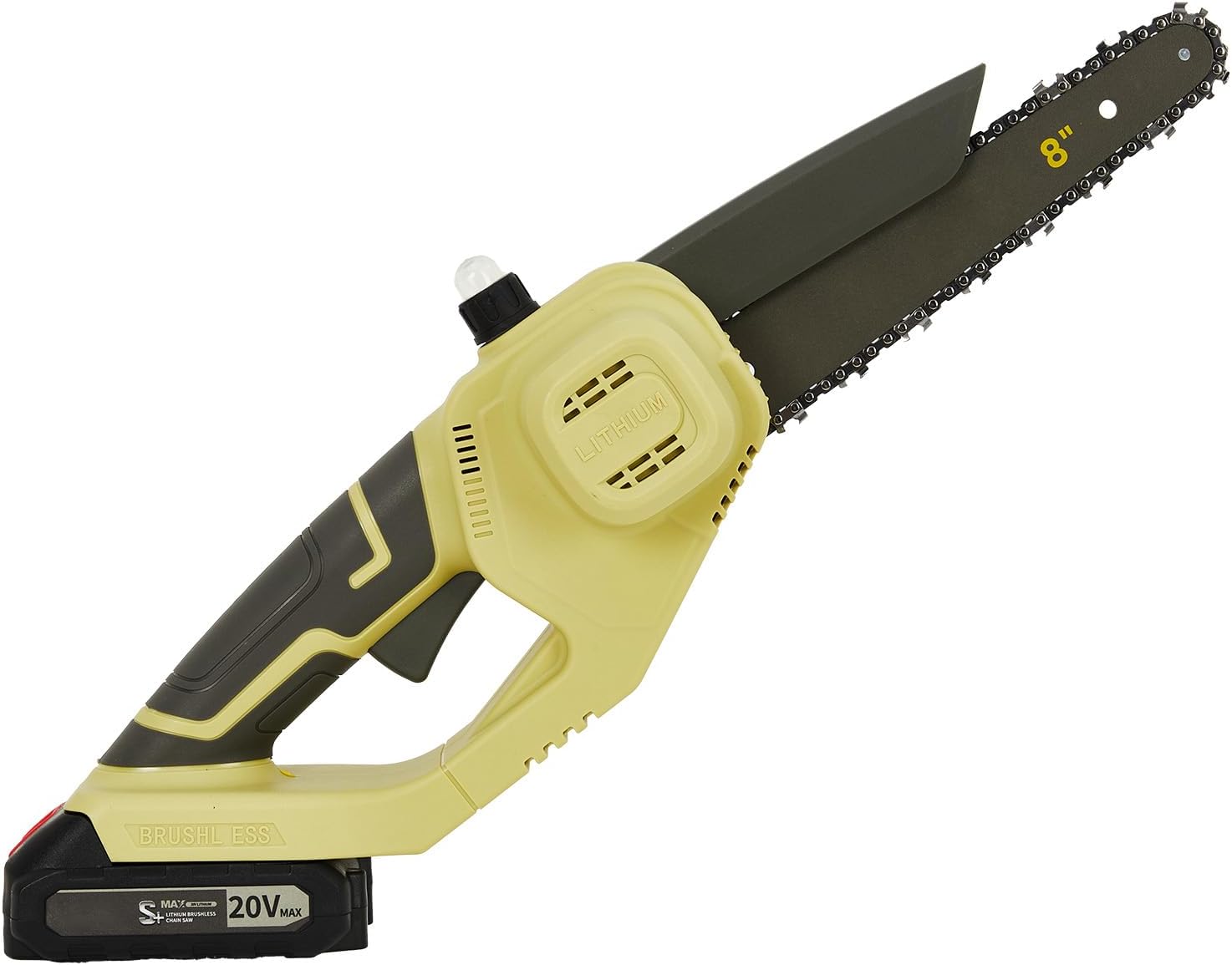 20V MAX Mini Chainsaw 8 Inch, Cordless Portable Electric Chainsaw, Handheld Pruning Saw for Tree Branch Cutting, Battery Powered Chain Saw for Garden, Yard, Household Use