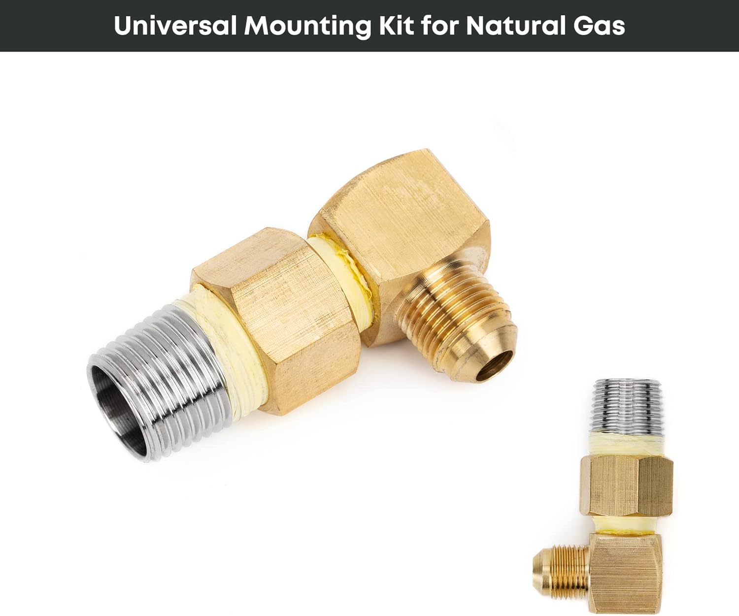 Stanbroil Natural Gas Fire Pit Stainless Steel Burner Ring Installation Kit, 24-inch