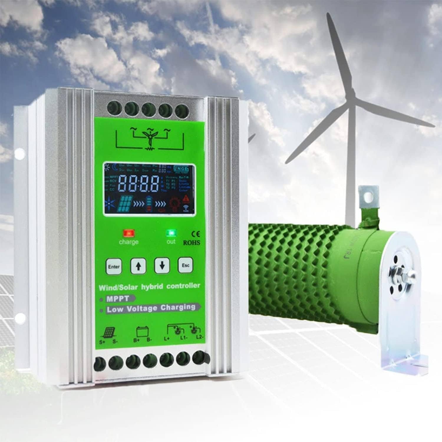 2000W-12000W Wind Solar Hybrid Charge Controller,Wind Solar Supplementary System,W-ind Charger,W-ind Char-ge Controller,LCD Energy Char-ge Con-Troller,for W-ind, Solar Panel 12V-24V-2000W