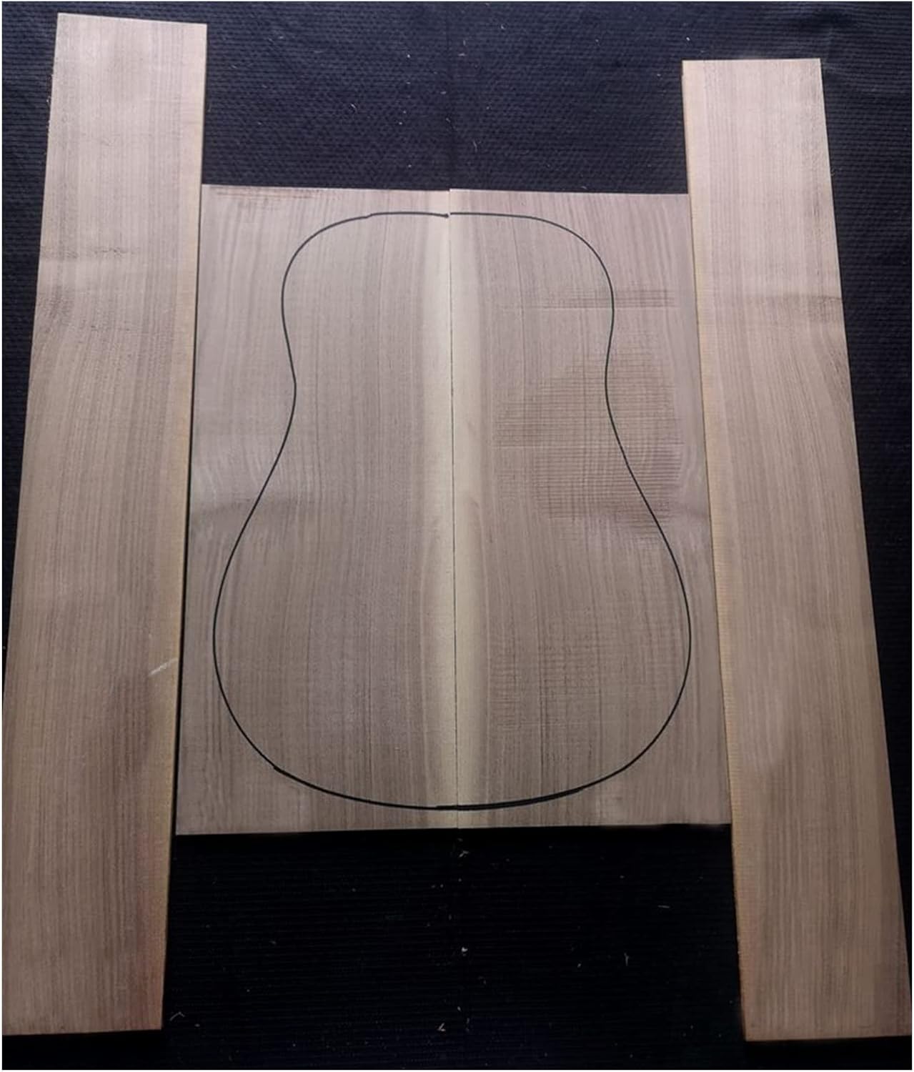 FLFL Guitar Full Veneer Back and Side Board Guitar Making Material Accessories Unfinished Guitar Kit (Color : 13)