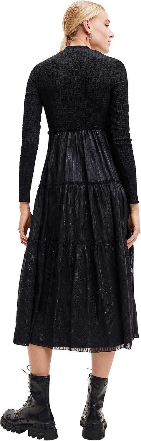 Desigual Women's Vestido Midi Combinado