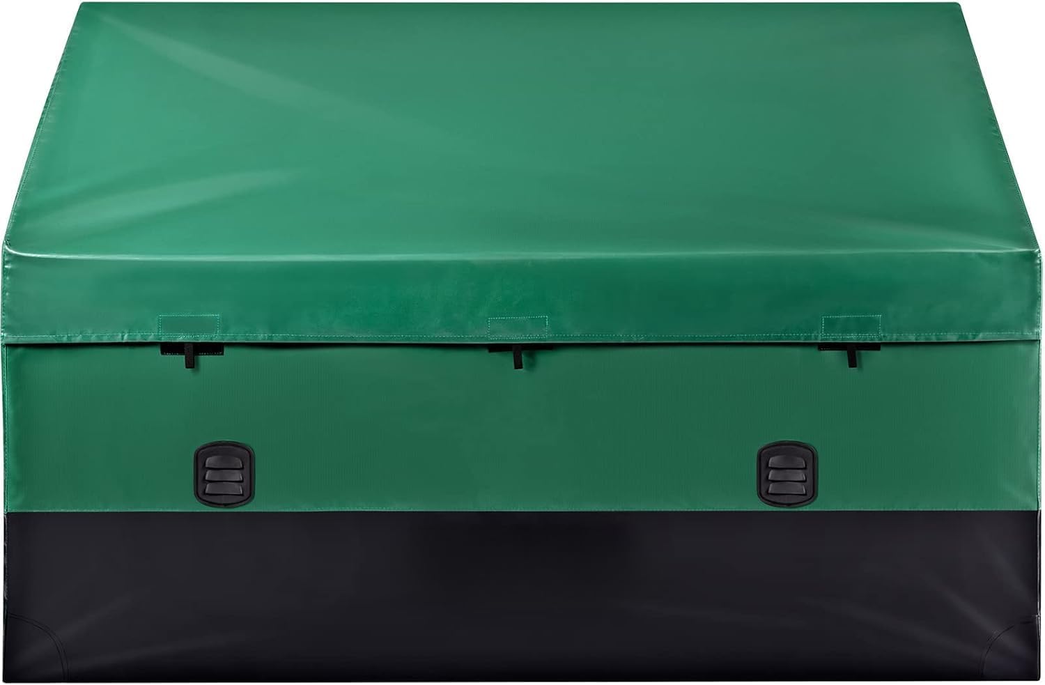 Outdoor Storage Box, Green, 230 Gallon Capacity, 57.9 x 33.9 x 42.5 x 30.3 Inches, Waterproof PE Tarpaulin, Galvanized Frame, Portable Deck Box