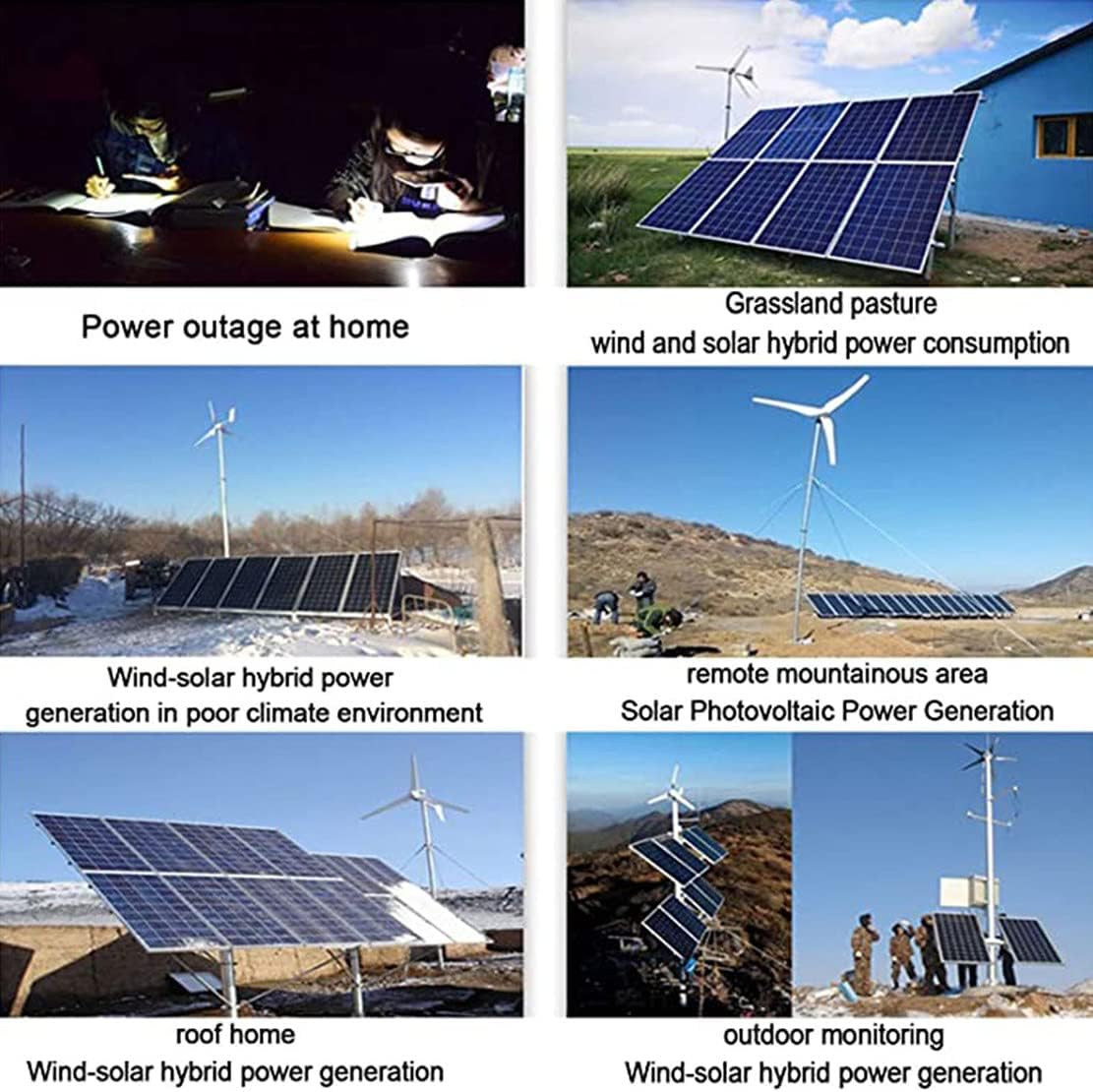 1000W/1200W/1500W MPPT Charge Controller 12V/24V DC MPPT Wind Solar Hybrid Charge Controller, LCD Display Solar Panels Generator Control System,1500W