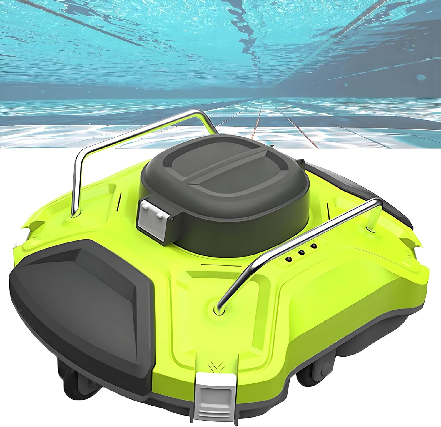 Pool Automatic Vacuum Cleaner, Cordless Pool Cleaner Machine, Fully Automatic Pool Cleaner Robot, Efficient Cleaning, LED Indicator, with Scraper, for Underwater Cleaning