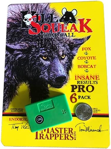Kill Squeak Trap Bait Digital Caller - Battery Powered Predator Attractor - 6 Pack