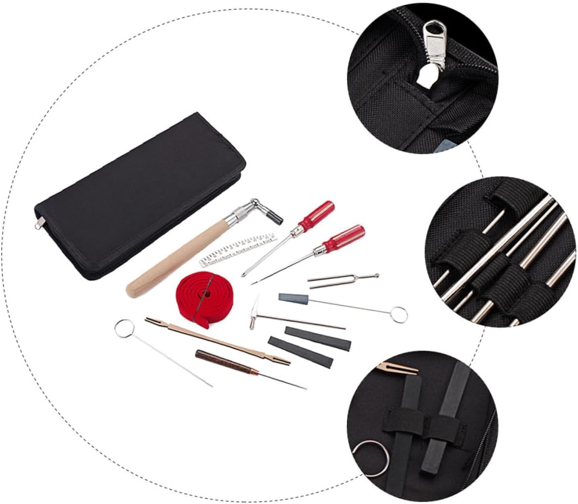 BESPORTBLE 1Set Piano Tuning Accessories Kit Shaped Tuning Wrench Temperament Strip Durable Piano Mute Tool for Beginners Professionals Easy to Use and Portable Piano Tuner