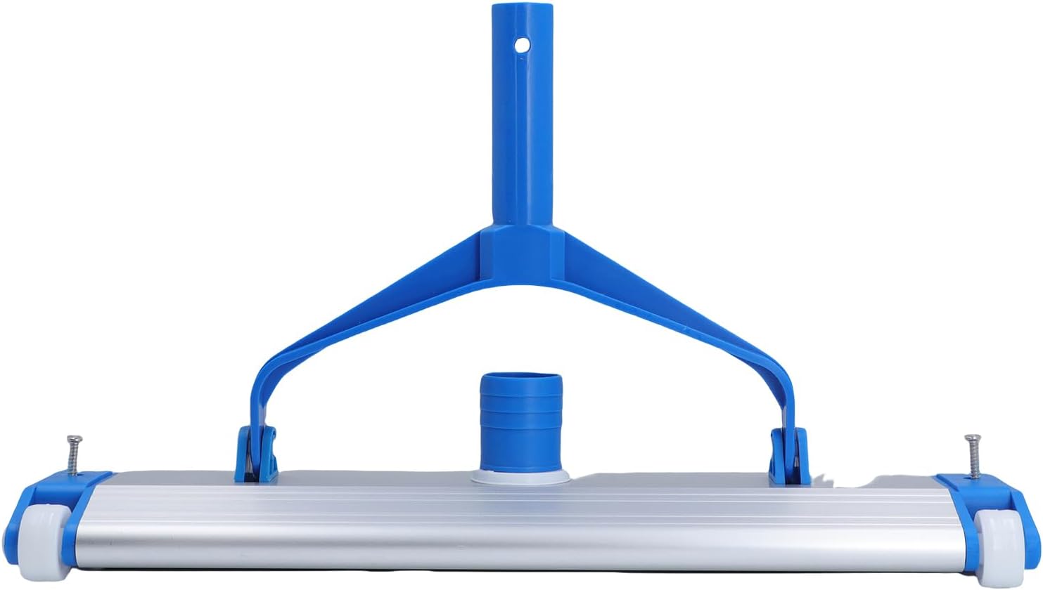 Heavy Duty 45cm Width Pool Vacuum Head with Brush, Aluminum Base, Quick Connect, Lightweight for ABS Material, Suitable for Above Ground & Inground Pools, Fish