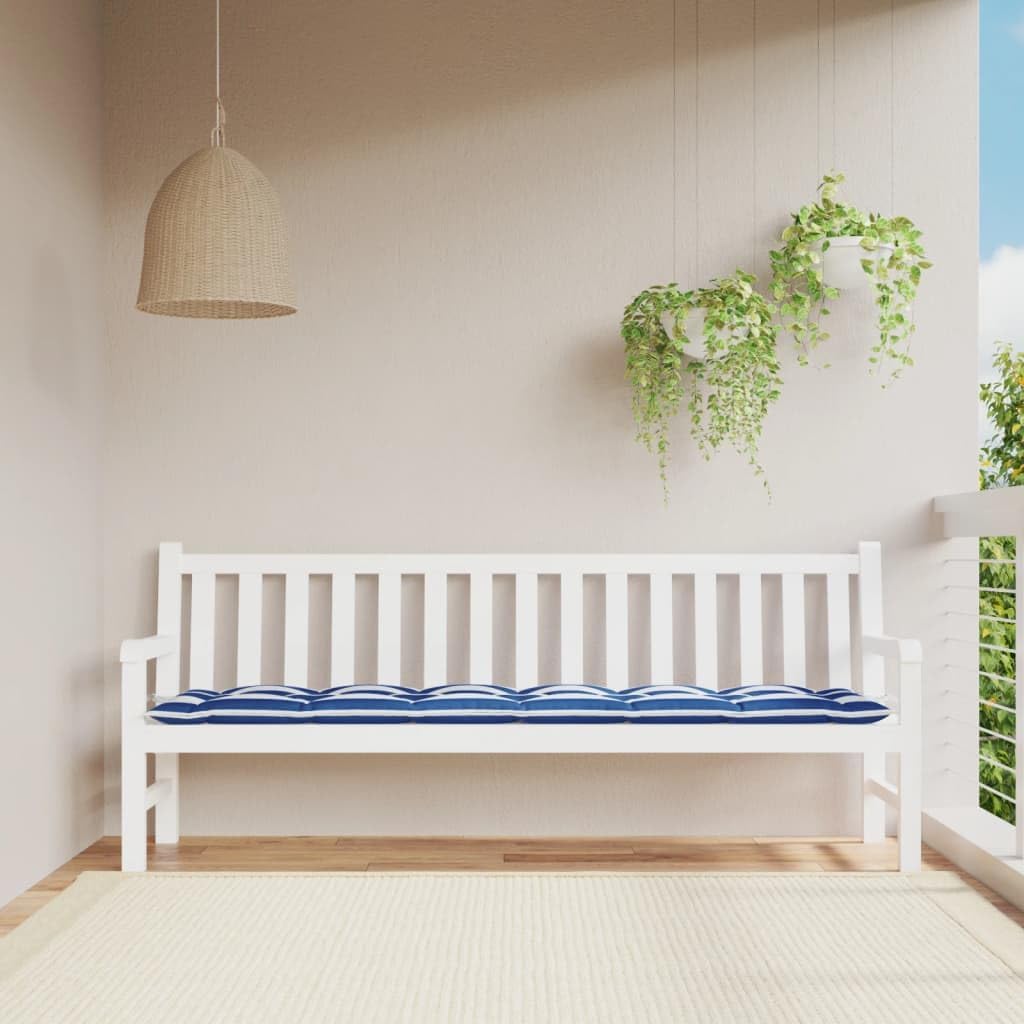 Garden Bench Cushion Blue&White Stripe 78.7