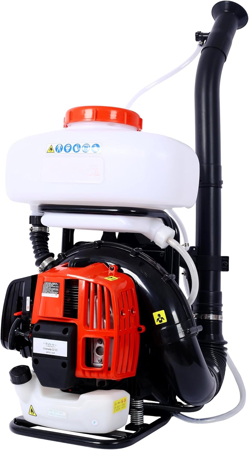 【LuckyNote】 51.7cc Mosquito fogger Mister Duster Mosquito Sprayer Backpack Sprayer Cold Fogger,Gasoline Powered Sprayer Blower Machine with 14L for Garden Spraying, 17.4x57.8x27.5 Inch