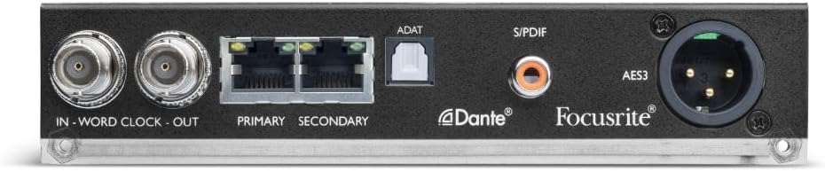 Focusrite ISA ADN2 Two-Channel Precision Analog-to-Digital Card with Dante Connectivity