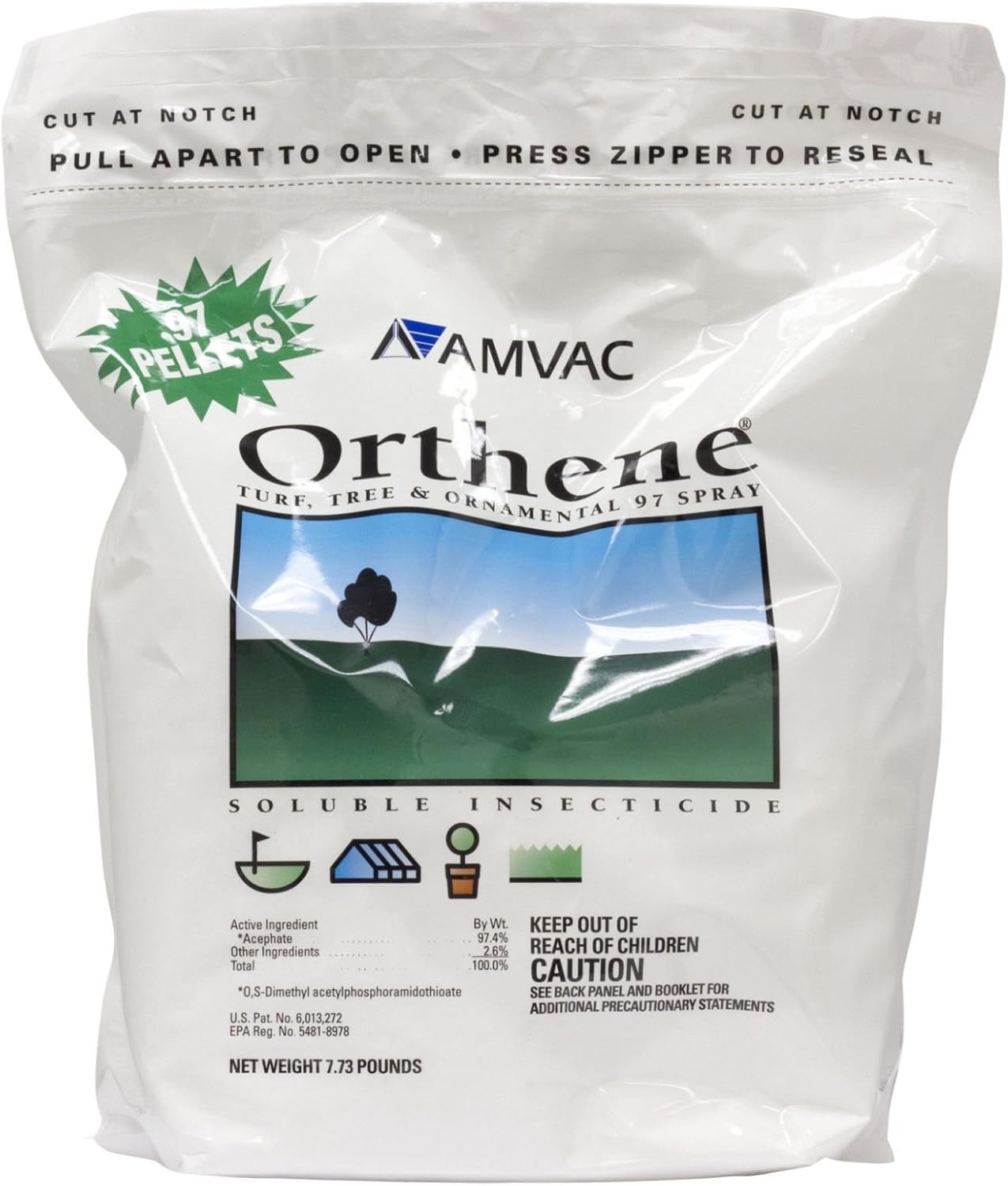 Orthene 97 Spray Insecticide 7.73 Lbs for Pests On Trees Ornamentals and Turf
