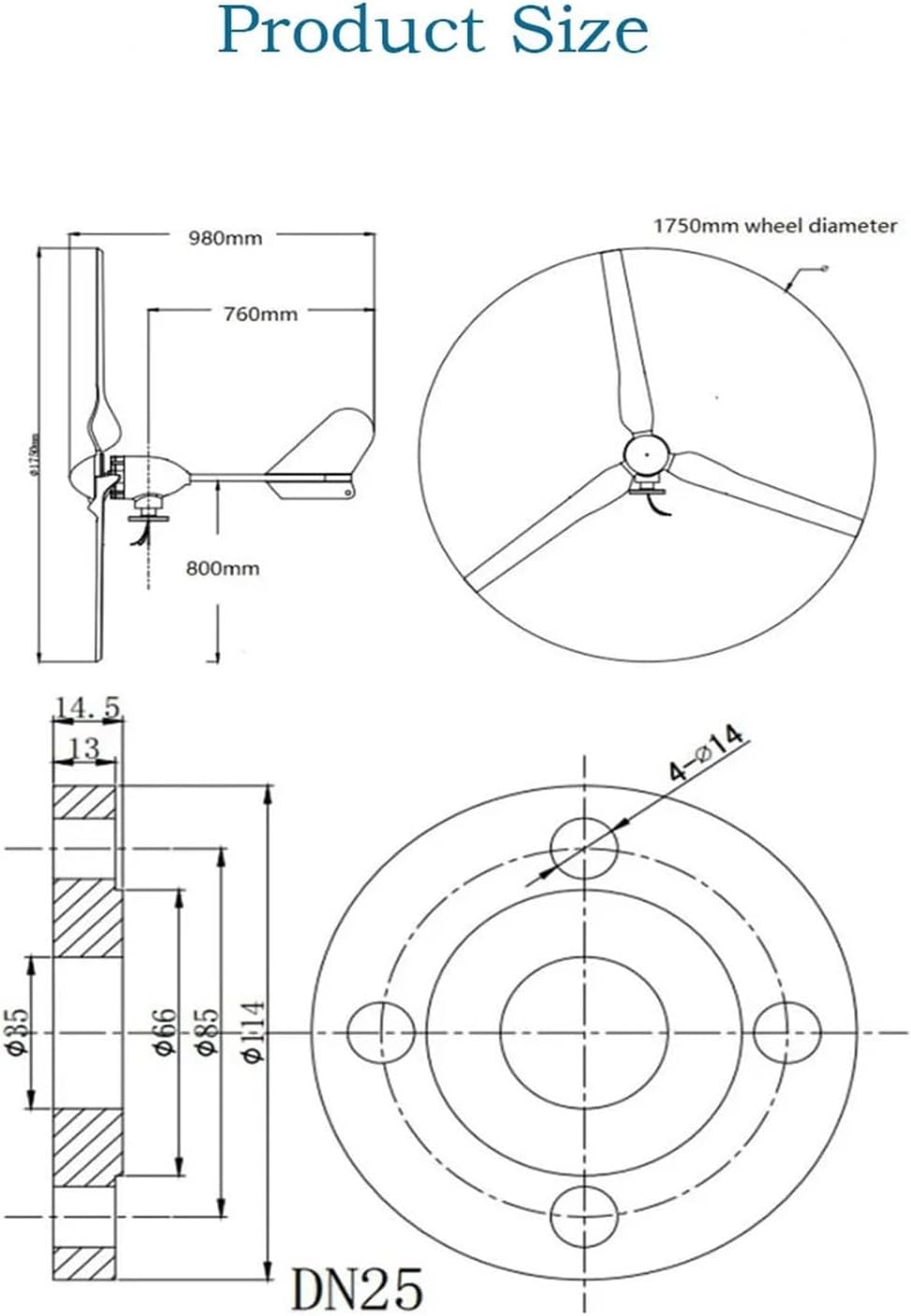 10KW Wind Turbine Generator 10000W 12V 24V 48V Small Windmill 10KW Wind Generators with MPPT Hybrid Controller for Home Low Starting Speed for Home(Off Grid System,12V)