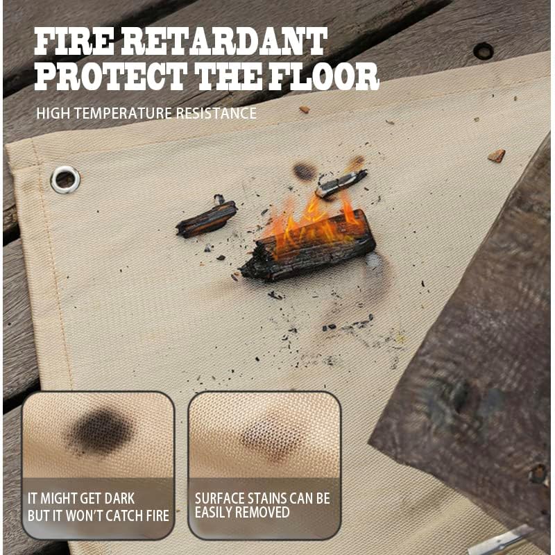 Stainless Steel Collapssible Fire Pit, Folding Firepits for Outside Wood Burning, Foldable Outdoor Accessories for BBQ Camping Travel or Picnic, Foldable Fire Pits Bonfire of Backyard Patio