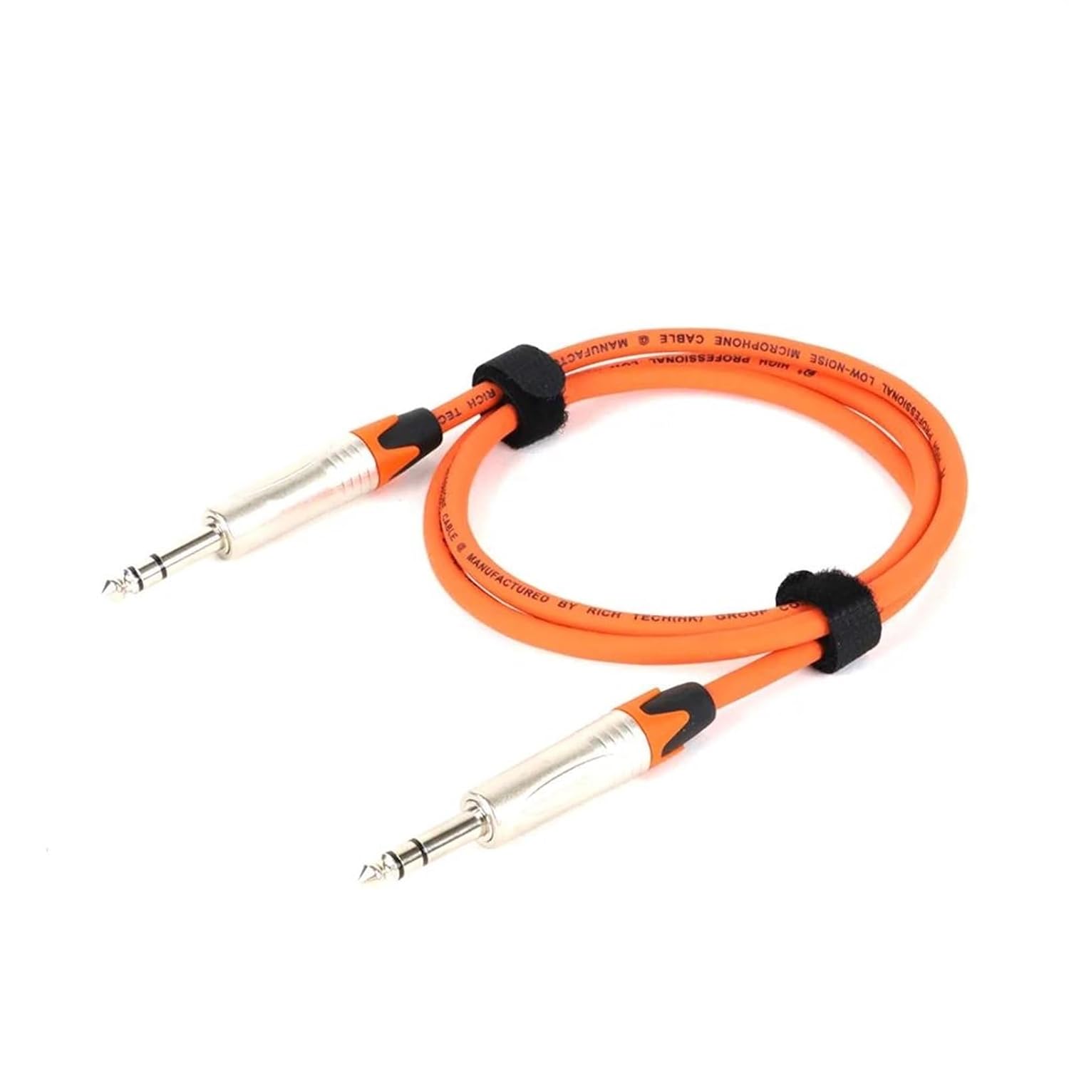 Pro Audio Cable 1PC 1/4 TRS Instrument Guitar Cable Color 6.35MM Stereo Jack Male to Male Cable Unbalanced Cord for Amplifier Mixer(Orange,15m)