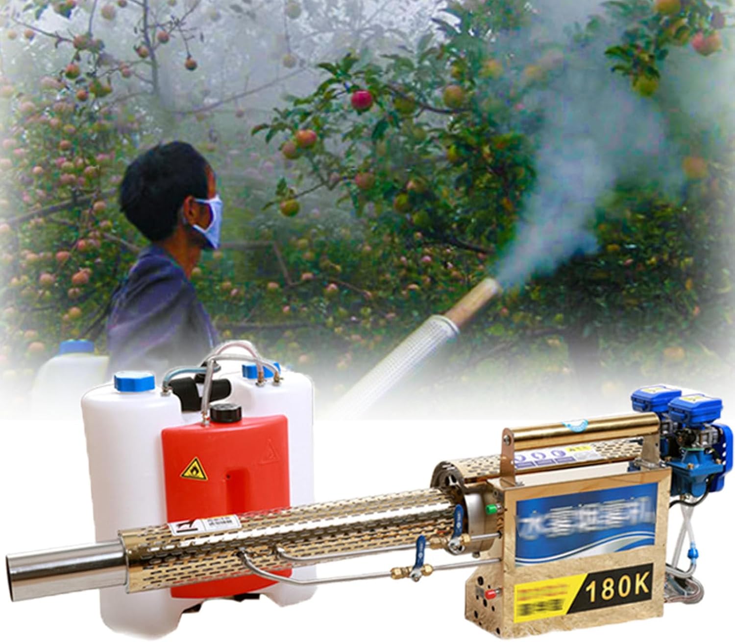 15L Pulse Jet Thermal Fogger, Sprayer Agricultural Portable 360 ° Spray in All Directions Professional Fogging Machine, Sprayer 15 L Thermal Fogging Machine,350