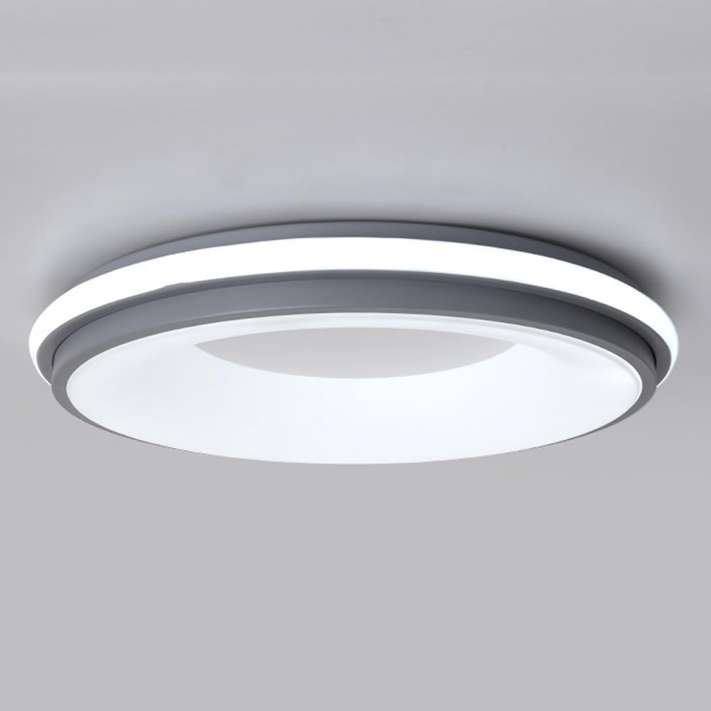 15.7 Inch LED Flush Mount Ceiling Light, 3000-6000K, Super Bright Dimmable Ceiling Lamp, Macaron Metal Flat Modern Round Lighting Fixture, for Bedroom Hallway Bathroom Outdoor