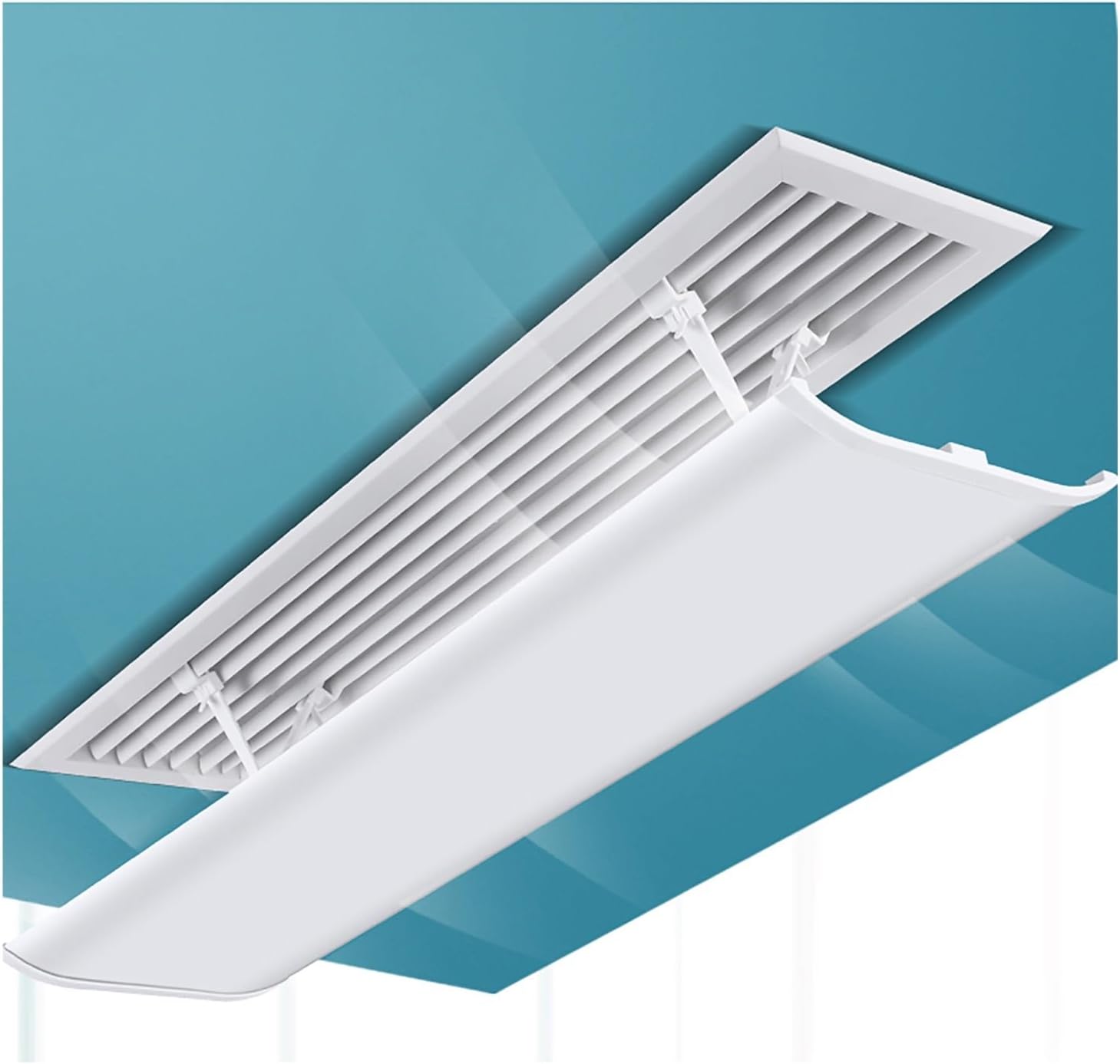 Air Conditioner Flow Deflector Central AC Vent Cover, Adjustable Outlet Air Wing Air Diverter Cover, Prevent Direct Blowing Baffle, for Vents/AC/Ceiling Registers