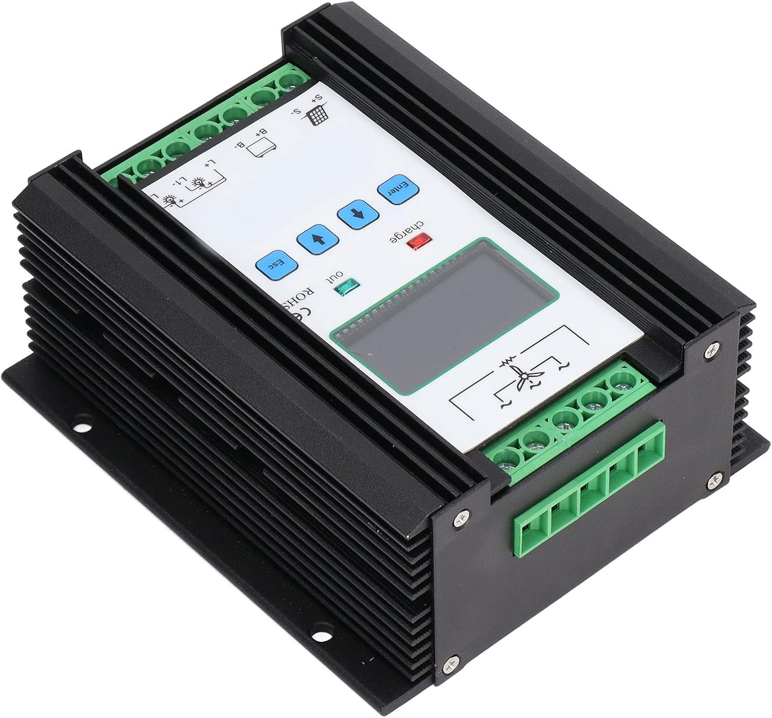 Wind Solar Controller Digital Intelligent 12V 24V 600W, LCD Display, PWM Charging, Multi for Efficient Safe