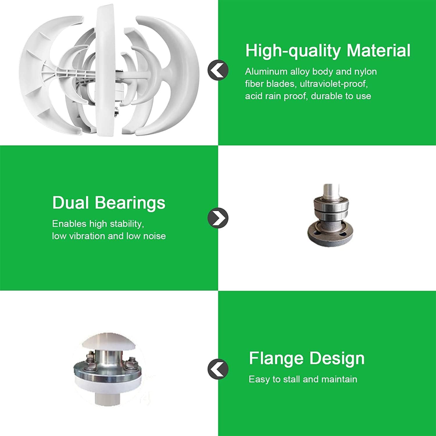 8000W 12V -220V 5 Blade Wind Turbine Generator AC Permanent Magnet Wind Turbine for Home Camping