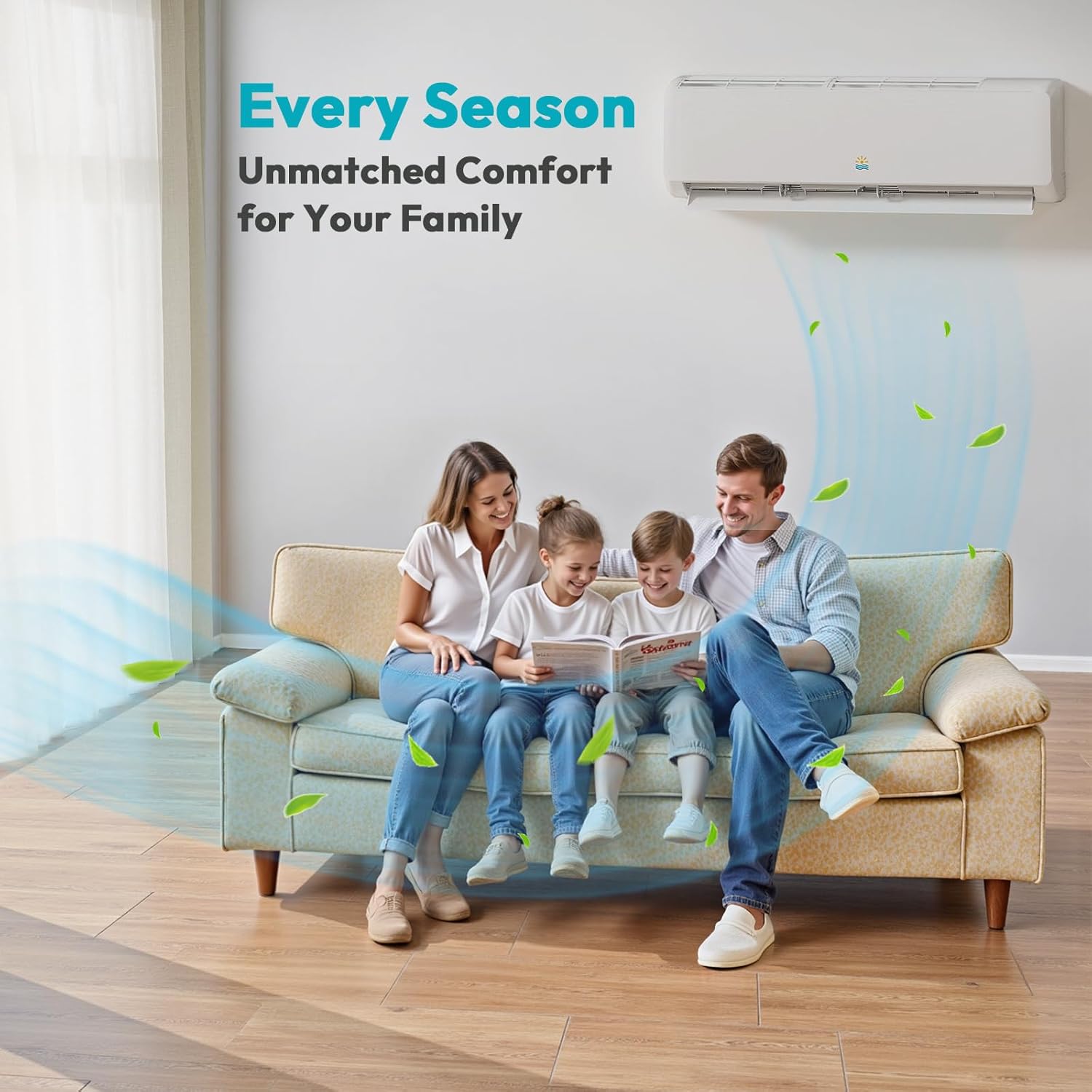 12000 BTU Mini Split Ac/Heating System, 19 SEER2 115V Air Conditioner Inverter Heating and Cooling, Wall Mounted Ductless ac split units Cools Up to 750sq.ft, 24H Timer, Installation Kit