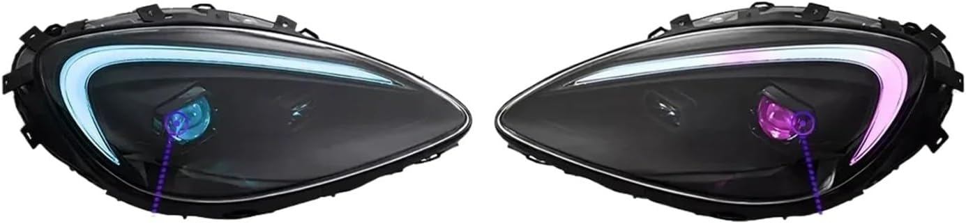 Car Lights Compatible For Corvette C6 RGB 2005-2013 Headlight LED Projetor Head Lamp Daytime Running Light Automotive Accessories(Halogen Right a)