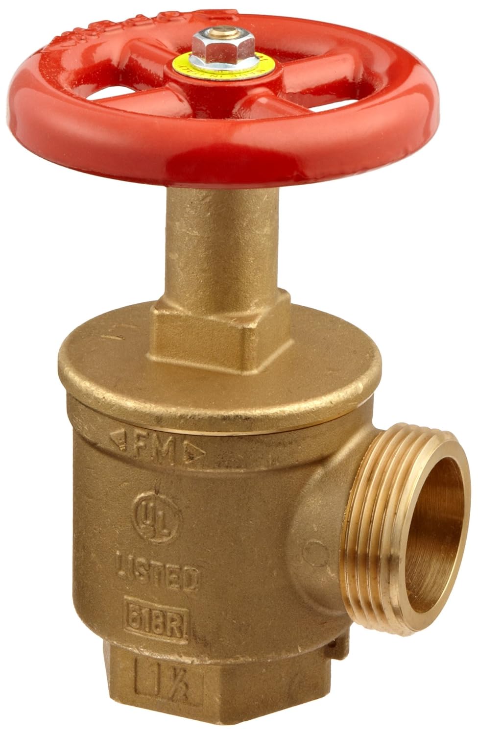 Dixon AV151 Forged Brass Global Angle Hose Valve, 1-1/2
