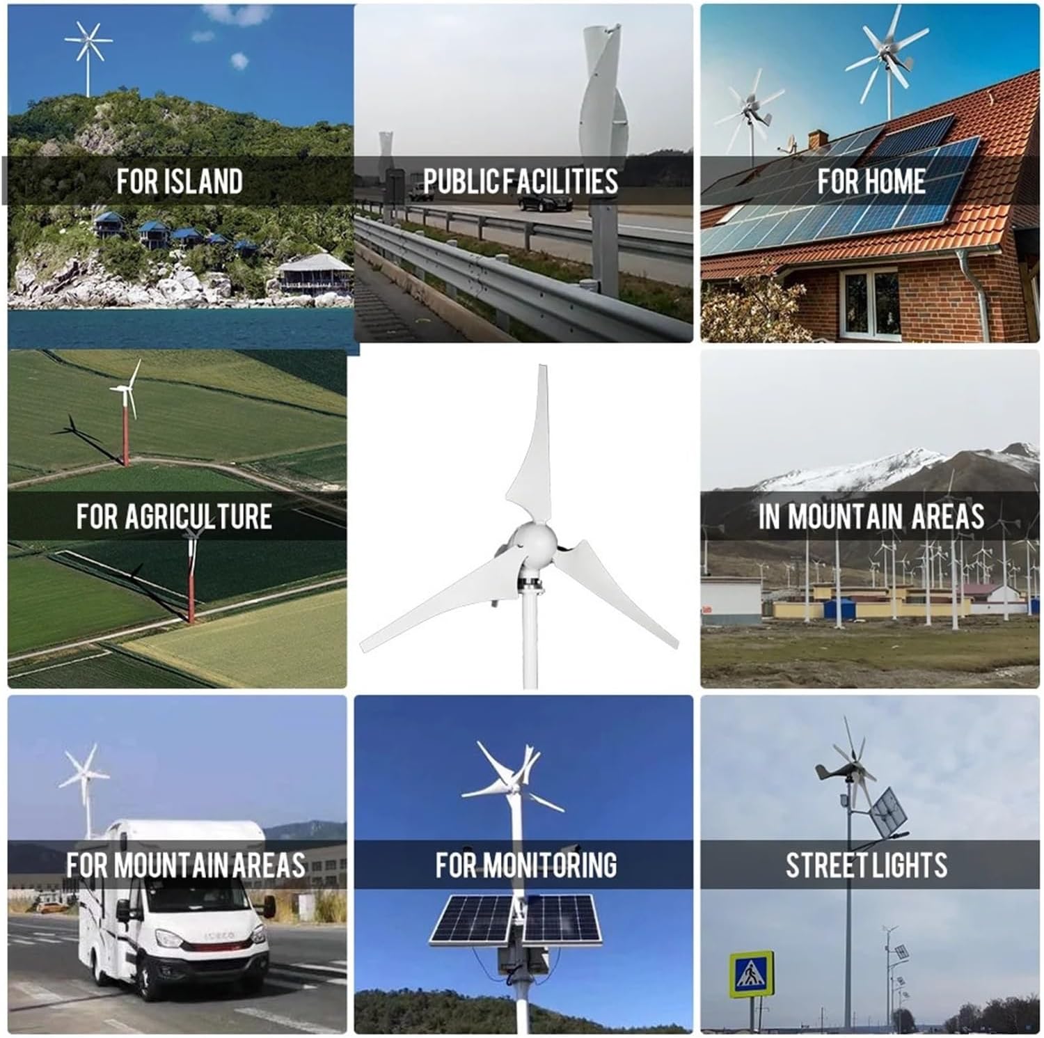 1000W Household Small Horizontal Wind Turbine Generator 12v 24v 48V with MPPT Controller Low Noise Windmill Low Starting Speed for Home(MPPT Hybrid Control,24V_1000W)