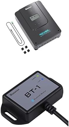 Renogy Rover 60A MPPT Solar Controller & BT-1 Bluetooth Module Bundle - 12V-48V LCD Display + Wireless Monitoring