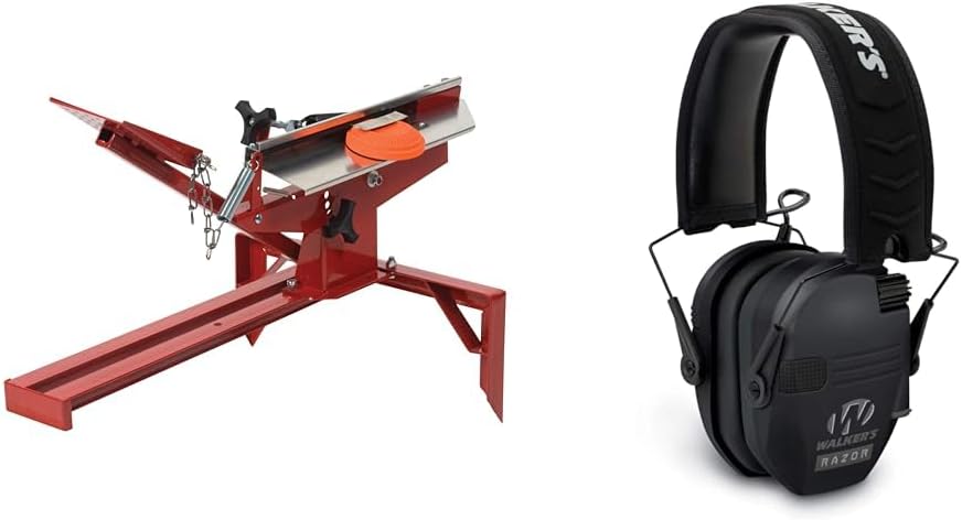 Trius 10201 One Step Trap, Red,1 Count (Pack of 1) & Walker's Razor Slim Electronic Muff, Black