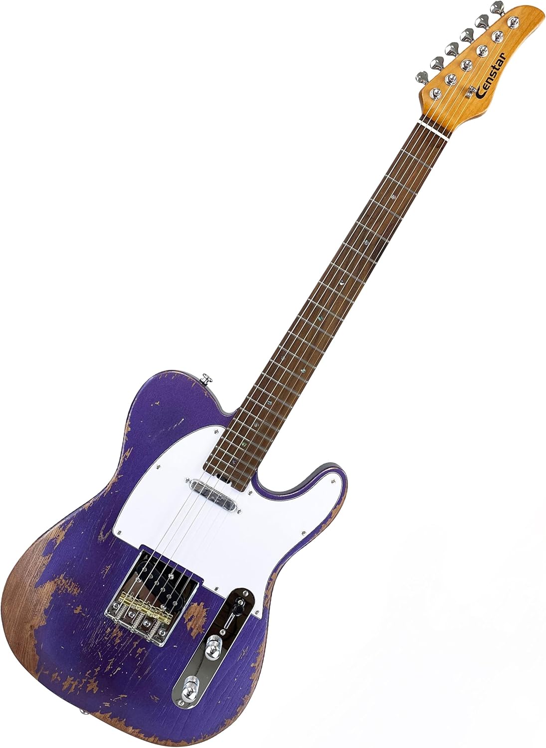 Relic Electric Guitar,ELM Body and Maple Neck,Bone Nut,6-String Relic Guitar,Professional/Full Size/Electric Guitars for Adults.