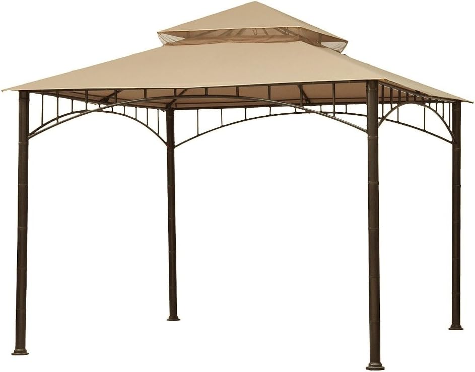 Garden Winds Replacement Canopy Top Cover for Madaga Gazebo - Riplock 350 - Beige