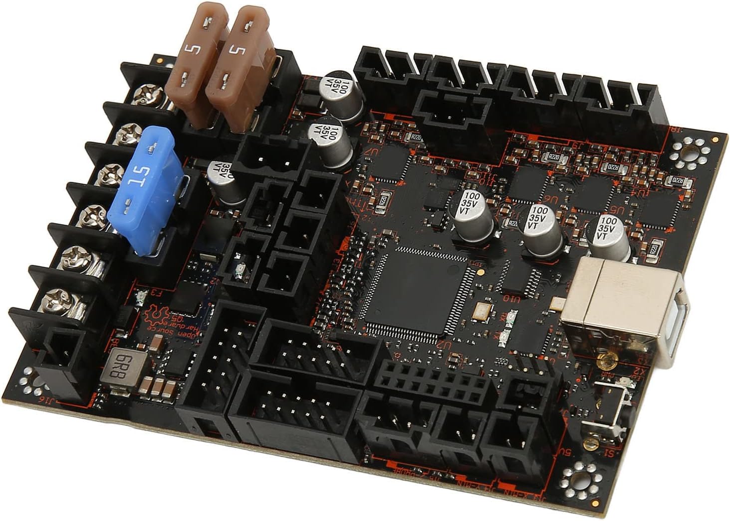 3D Printer Motherboard, Einsy Rambo1.2e TMC2130 SPI Drive Mode 3D Printer Accessories for I3 MK3/3S 3D Printers