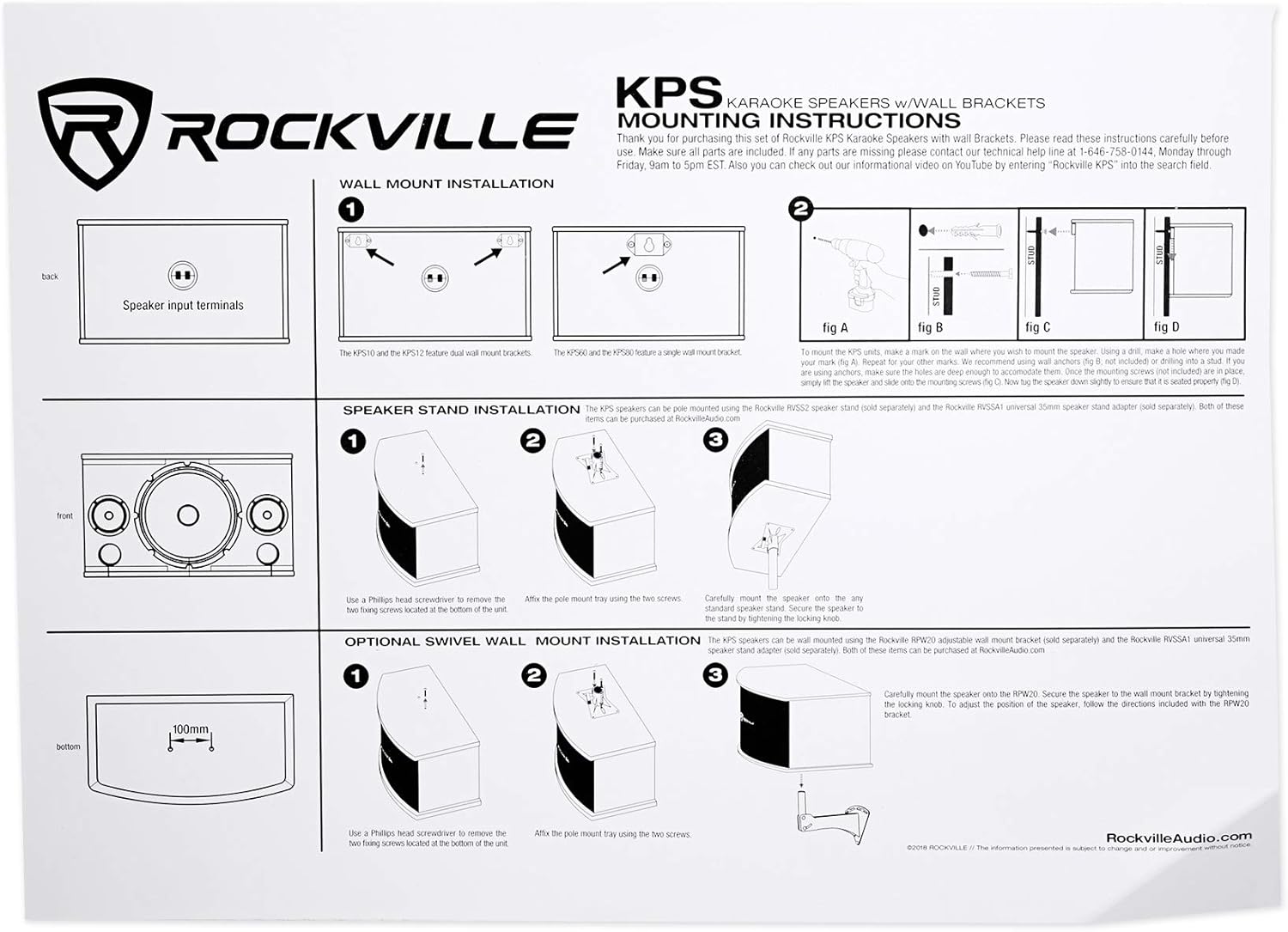 Rockville Pair KPS12 1600W 3-Way 12