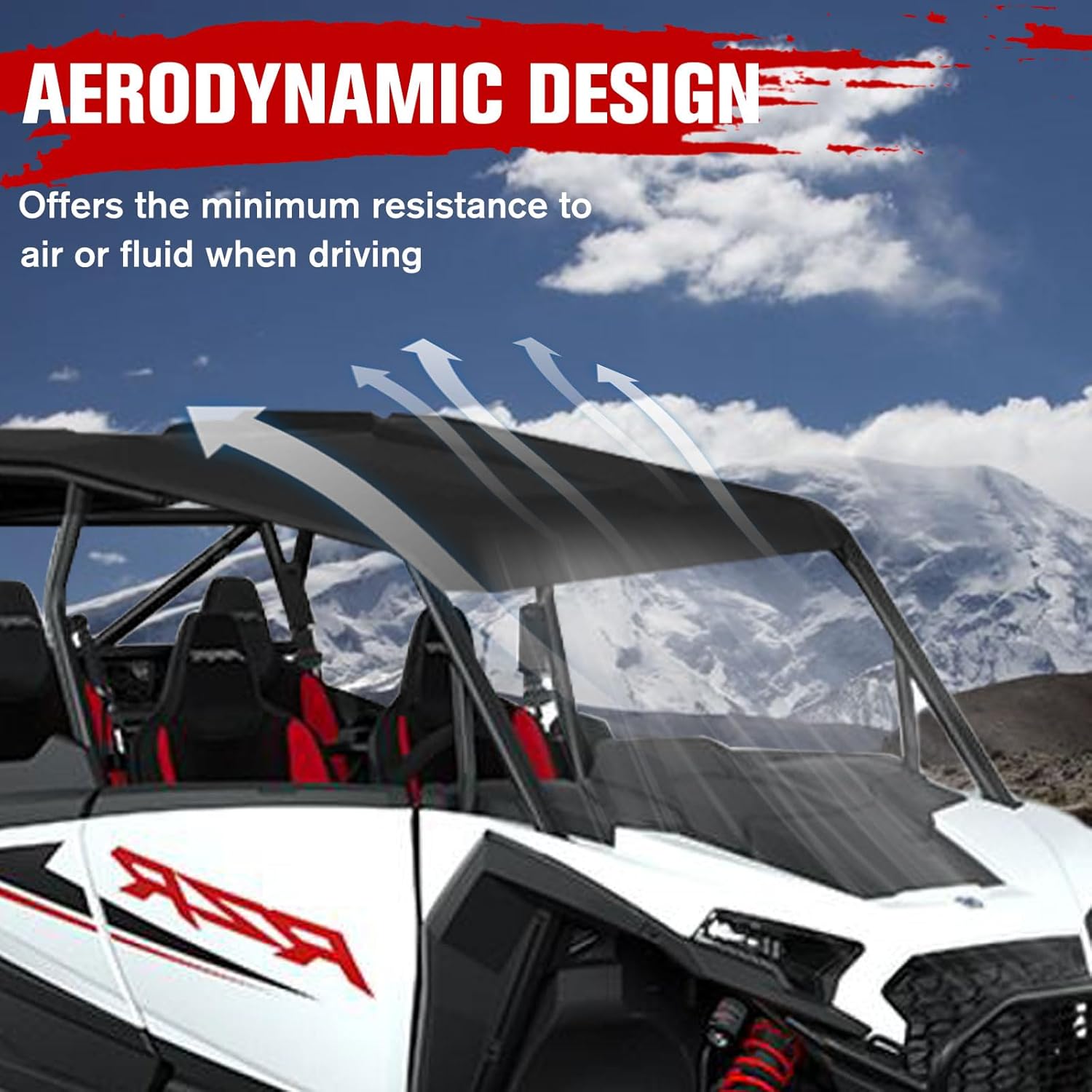 Sport Roof Top for Polaris RZR XP 4 1000 2024 2025, Dustproof Resistant Hard Coat Poly Roof 5-Pieces Combination Roof Sun Visor for Polaris RZR XP 1000 2024+ Accessories(5PCS, 2884554)