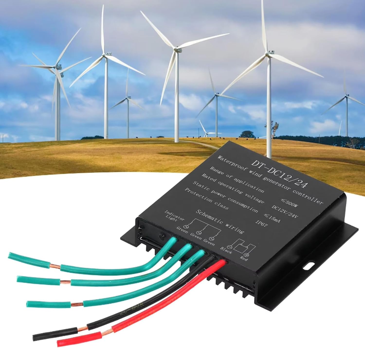 220v,HYZHANHONG 10000W Waterproof Wind Charge Controller, 12V-220V DC Wind Generator MPPT Charge Controller Regulator for Wind Turbine System