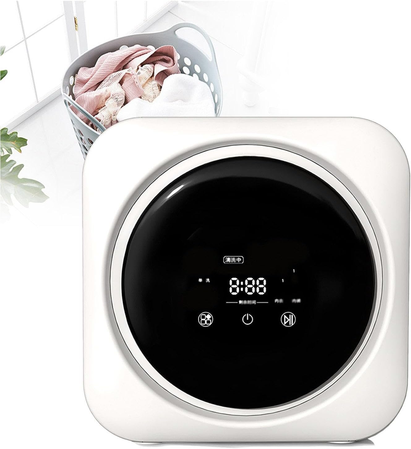 Washing Machine, Mini Portable Washing Machine, Compact Dryer, Underwear Washing Machine, Portable Dryer for Apartments, Stainless Steel Drum, for Apartment Rvs Hotelsv,Desktop