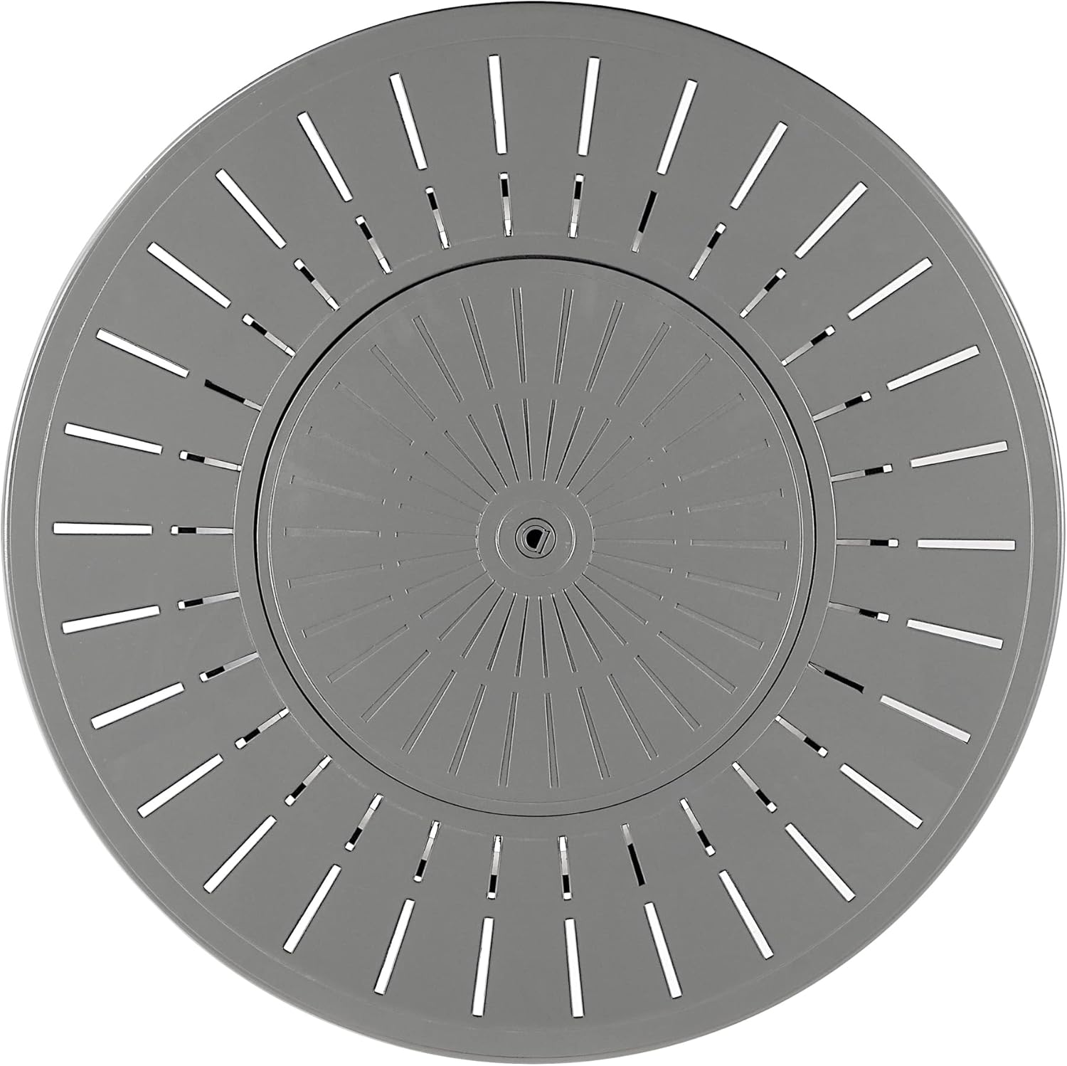 Oakland Living Round 44 in. x 44 in. Aluminum Propane Fire Pit Table with Glass Beads, Two Covers, Lid, 57,000 BTUs in Grey Finish