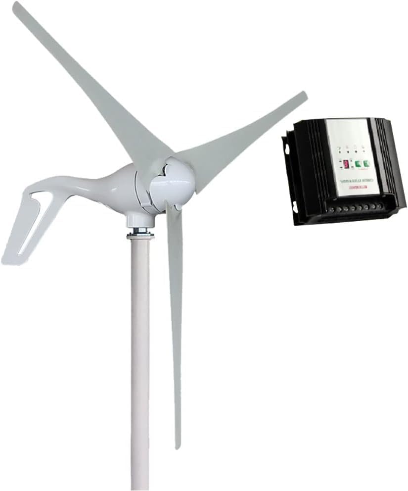 CAJUCA 5000W Wind Turbine Generator Kit Household Permanent Magnet Small Wind Power Generator with Controller Windmill for Wind Solar Hybrid System
