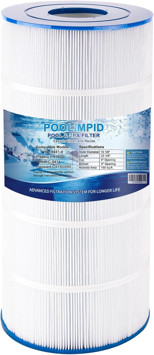 C150S Pool Filter Compatible with Hayward CX150XRE, Hayward SwimClear C150S, PA150S, CS150E, Unicel C-9441, Ultral-D4, 150 sq.ft Cartridge, 1 Pack