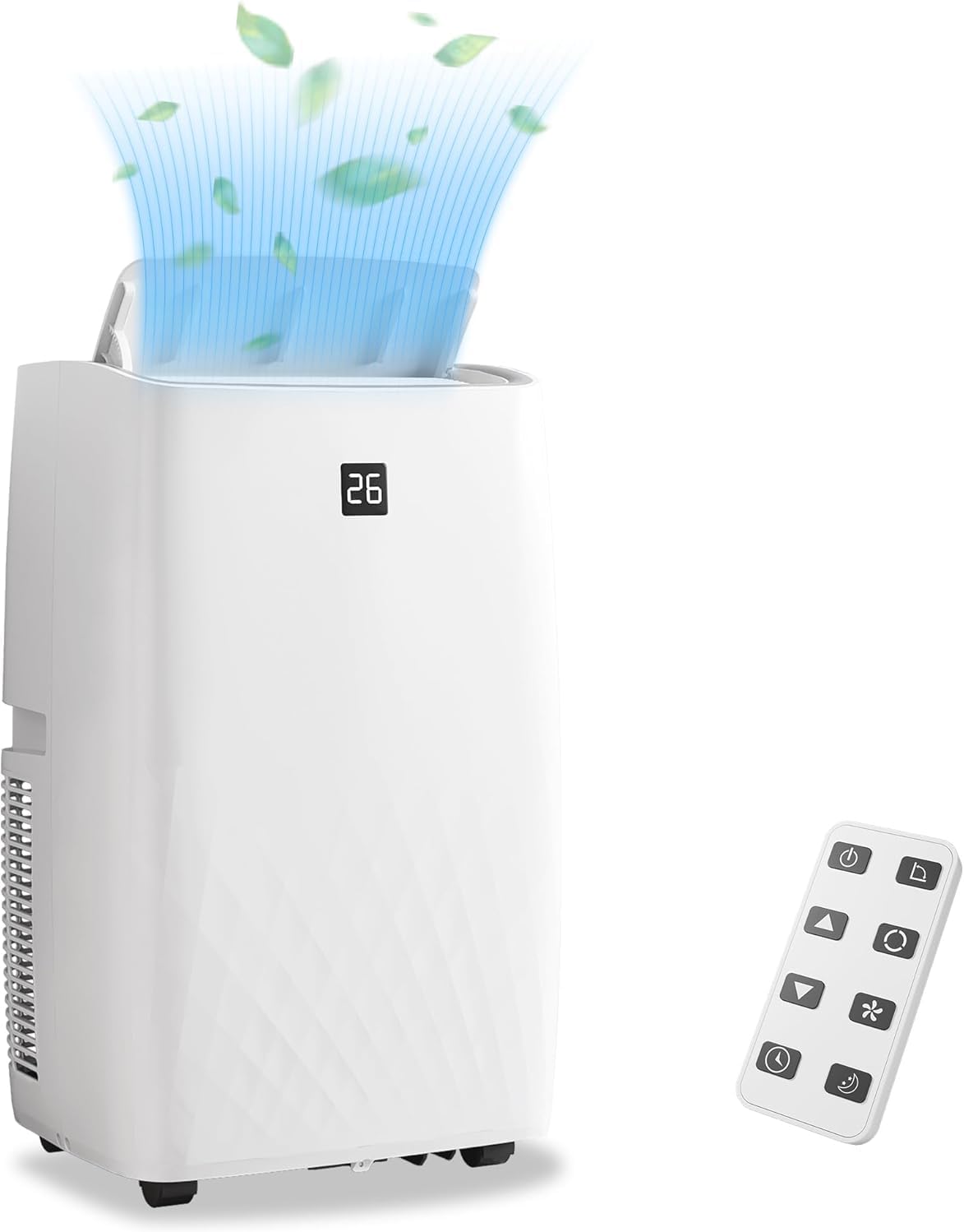 14,000 BTU Inverter Air Conditioner for Rooms up to 750 Sq. Ft, 3-in-1 Portable AC Unit, Cooler, Dehumidifier & Fan, Sleep Mode 53dB, with Window Kit & Remote Control