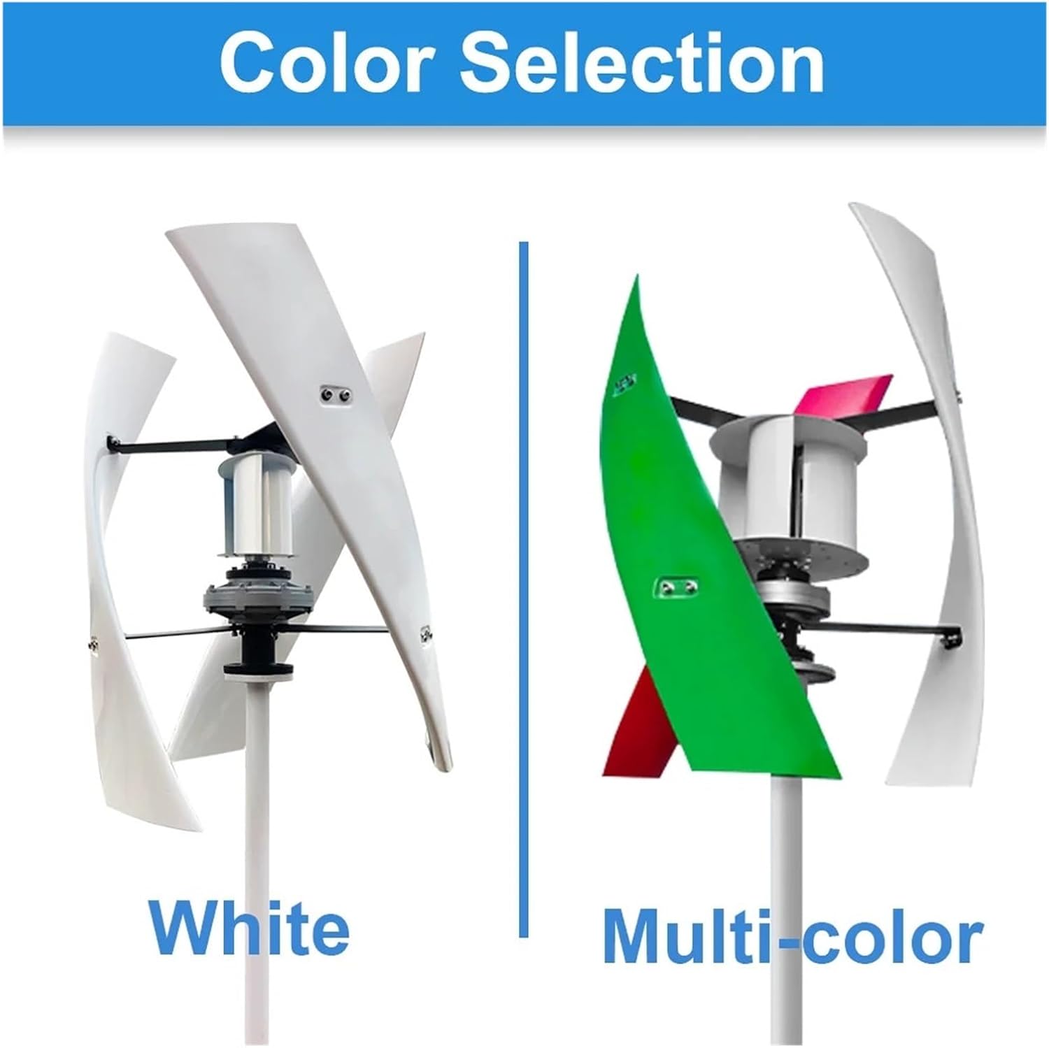 5KW Vertical Axis Wind Turbine Generator 24V 48V Low Noise Low Start Wind Speed Home Appliance for Off Grid System Output Low Starting Speed for Home(with Hybrid Charger,12V)