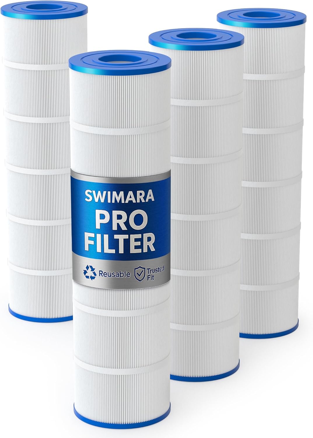 Pool Filter Cartridges Compatible with Hayward SwimClear C4030/C4025/C4020/C4000, Replacement for Pleatco PA106, CX880XRE, 4-Pack, 424 Sq.Ft Total High-Efficiency Filter Media