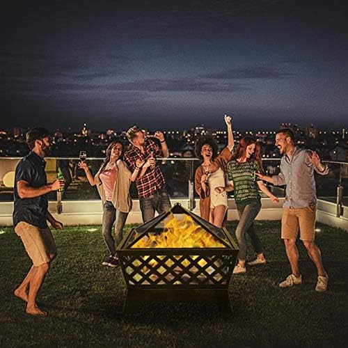 67.01 x 67.01 x 58.42)cm (L x W x H) Steel brazier grill Spark Protection ,Brazier for Patio,Backyard,Garden,Beach,Camping,Picnic