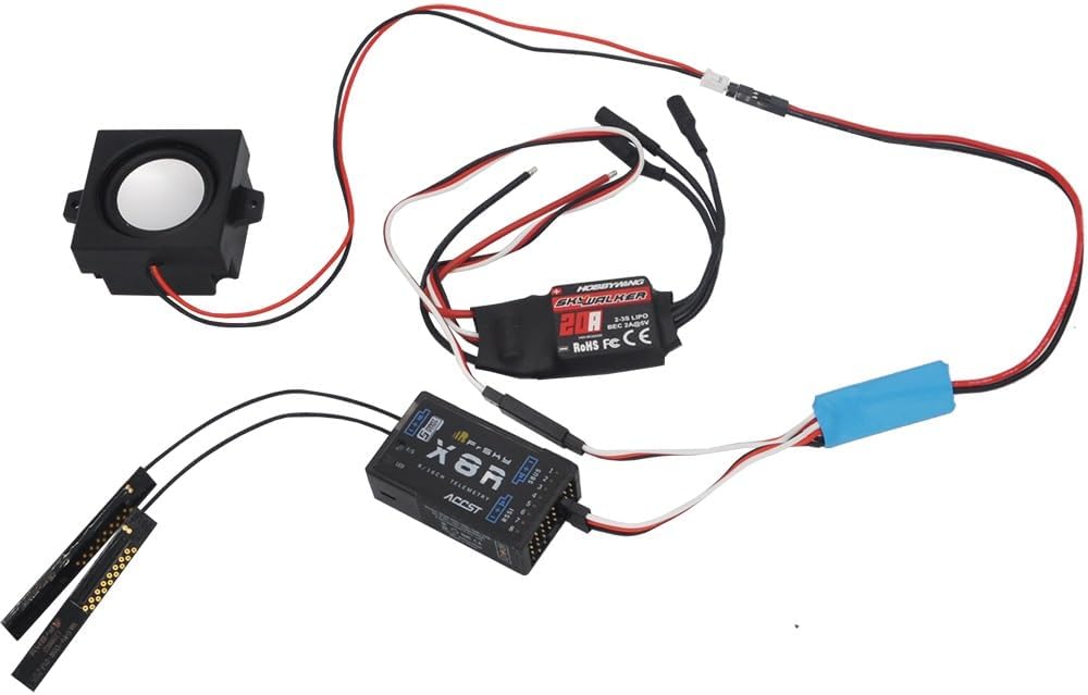 RC Engine Simulation Sound Module 5-8.4V Input 2W Small Horn Speaker for Remote Control Car Boat Airplane DIY Model(with Big Horn)