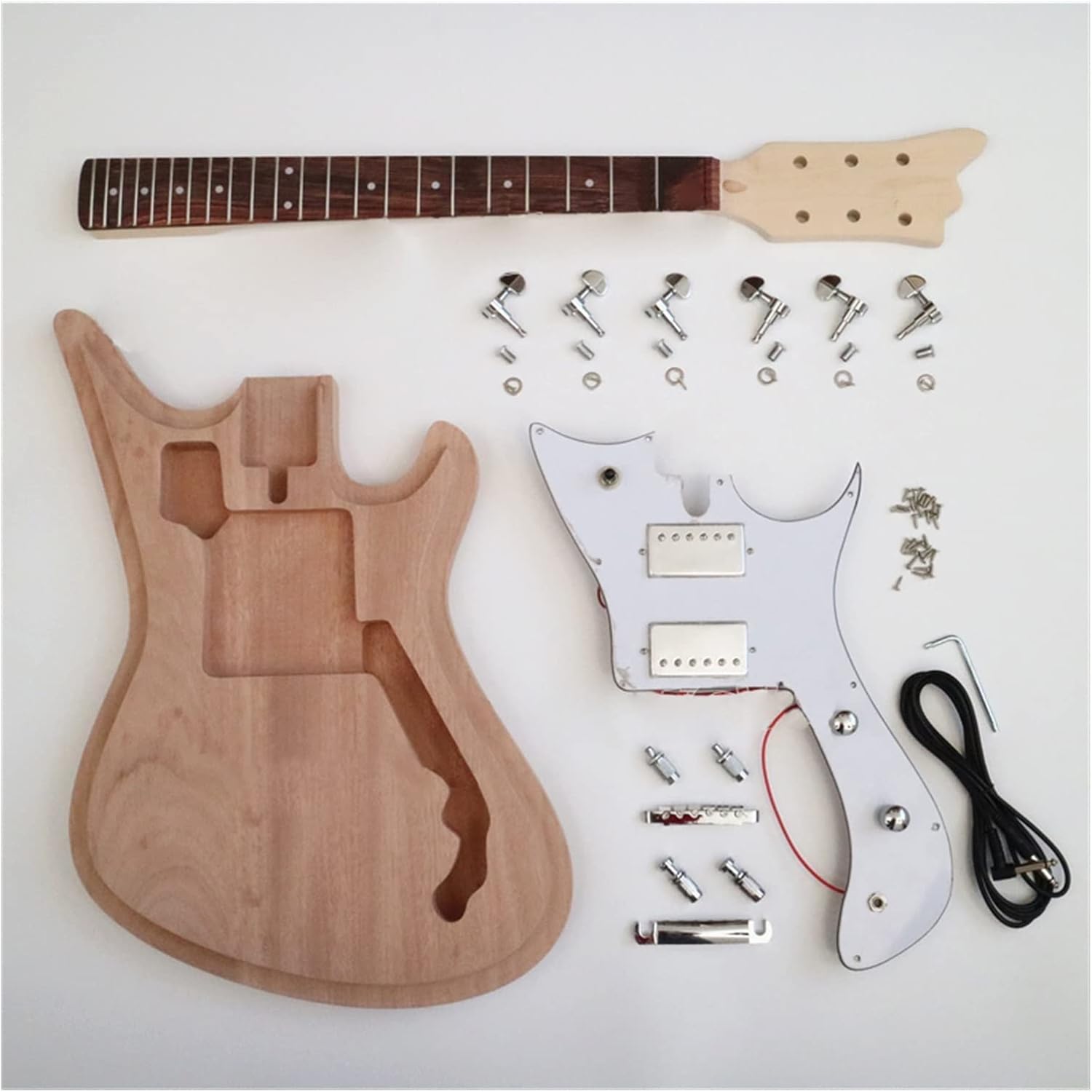 DIY Electric Guitar Kit DIY Electric Guitar Kit Mahogany Body Maple Neck Rosewood Fingerboard 22 Frets HH Pickups