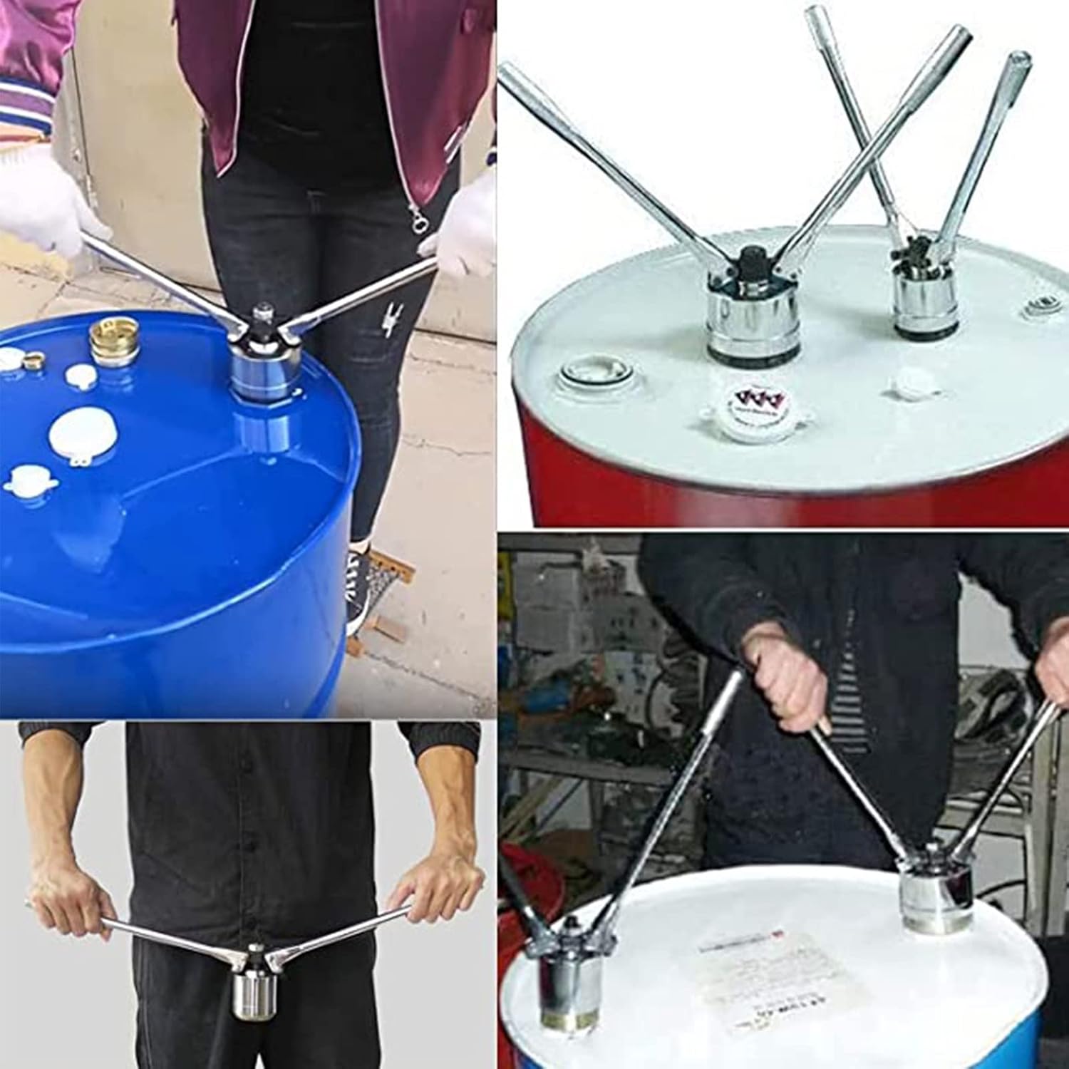 200L Drum Pressure Cap Sealing Barrel Crimping Tool 35&70Mm Crimper Sealer 53 Gallon Manual Barrel Sealing Machine,1Set-1set