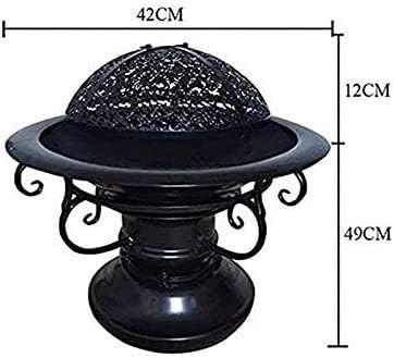 Fire Pits Outdoor Wood Burning Outdoor Fire Pits Metal Garden Fire Pit Basket Heater Log Wood Charcoal Burner Brazier Grill Stove for d with Cover BBQ Cooking for Outside Camping